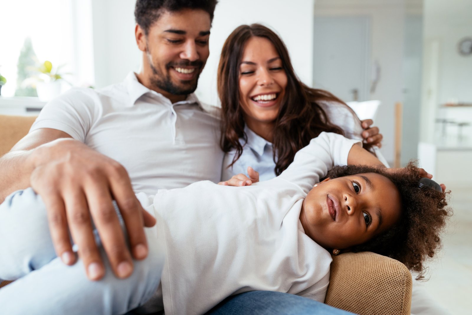 Family enjoying time together at home