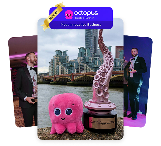iHeat receiving the Octopus Energy Most Innovative Business Award